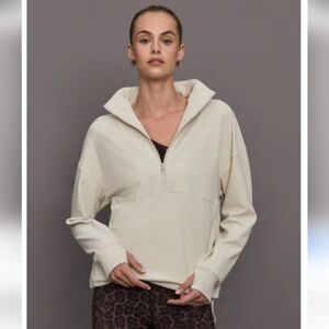 Varley Timberley Half Zip Midlayer In Cement Marl Size M